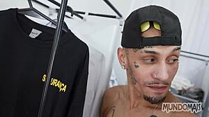 Big Cock Threesome Bareback Fucking Inside The Closet With Monster Cocks