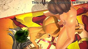 3dgspot oily babe at beach 3d animation