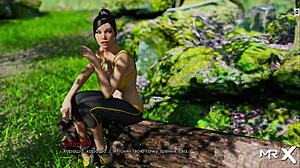 Bikini Girls Tanning In Game Scene