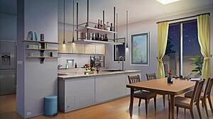 summer clover harem hentai game ep 6 the big blonde step sister rides my giant cock at night