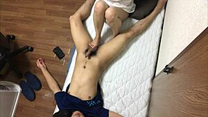 Amateur couple fucks wildly in bedroom