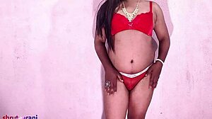 Sissy Shrutee Crossdresses Seductively