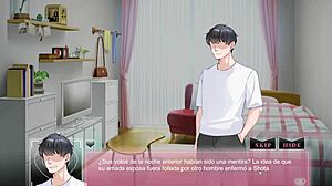 Hentai game twist with wife banging in front of husband at onsen.