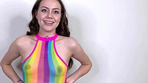 Brunette Slut Devours Husband's Monster Cock