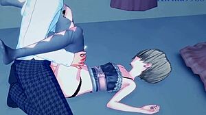 Koume and Hinako have intense sex in hentai