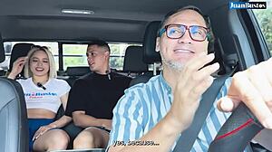 Colombian Maxx Betancur FUCKS Petite Blonde HARD in Car