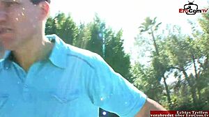 Slim Brunette Teen Seduced by Big Dick