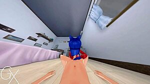 Anime hentai game with mita cappie in various sex positions and blowjob