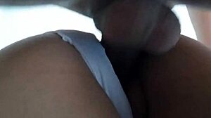 This Latina's tight spot got drilled between her panties. Man, that close-up homemade action was intense!