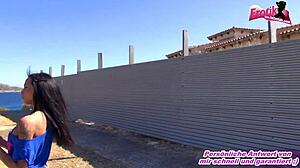 Two German Lesbian Teens Fuck Outdoor With Strapon On Mallorca