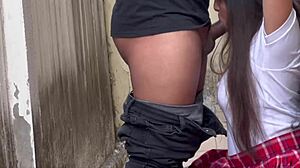 Watch me fuck my stepsister fast at the neighbor's before school?