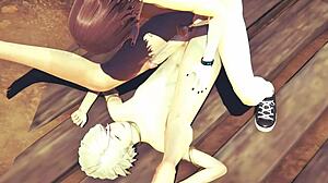 Jin the Sexy Femboy Sucks Big Dick and Takes Anal Creampie in Wild Action