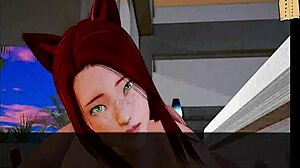 amateur redhead with small tits in homemade erotic cartoon family scene