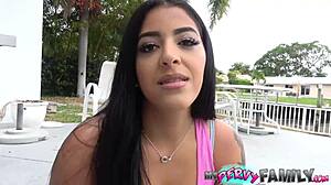 Hot Latina Stepsister Can't Resist My Big Cock!