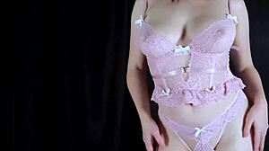 thick ass redhead lizzie buns gets dildo fucked with fake cum