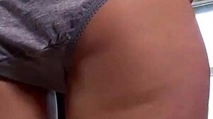 blonde girl wets her panties unexpectedly