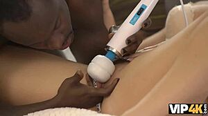 Is sex with a big black cock better for this blonde than her vibrator?