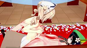 Barbara and venti have sex in a church in genshin impact hentai