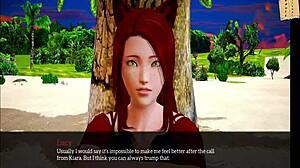 amateur redhead with small tits in homemade erotic cartoon family scene