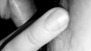 Slut wife with big ass sucks dick in home video, jerking off