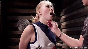 yo, watch this blonde trainee handle huge cock!