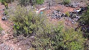 Chubby guy bangs curvy Latina in outdoor romp.