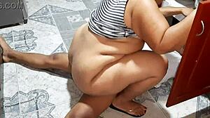 Fucking The Kitchen Repair Guy With Big Black Cock