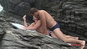 why does this tan dick addict love getting her ass banged outdoors?