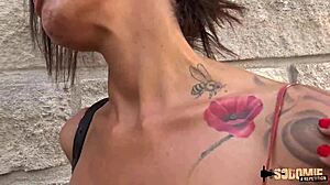 Charlotte explores anal limits with big boobs