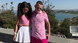 Cute Girl and Boyfriend Fucked Hard After Street Meet