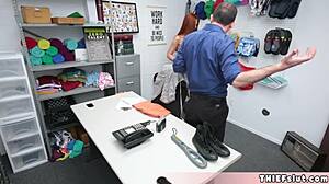 why did this redhead teen 18+ shoplifter get caught by the mall cop?