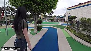 Kinsley Anne sucks cock in car