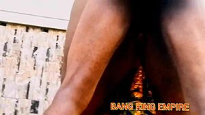 BBW Milf Gets Hardcore Doggy Fucking in the Backyard with Big Cock During Thanksgiving Preparation