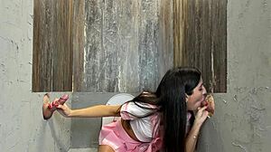 Baby Enjoys Gloryhole Creampie Action