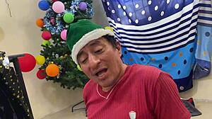 New Year's foursome: three women, one man, wild fucking