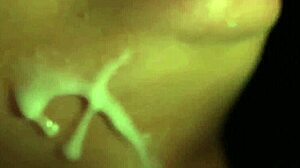 Feisty Hottie Sucks Cum From Jizz Shot