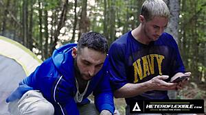 Heteroflexible Buds Skyy Knox & Tony Dangelo Try Anal on Camping Trip