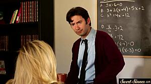 taboo petite 18+ girl spoon fucked hard by stepbro in erotic roleplay scene