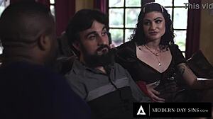 modern-day sins - interracial swingers convince married friend to cheat in bisexual threesome