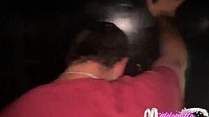 What mischief between males in dark room box reveals gay pleasures!