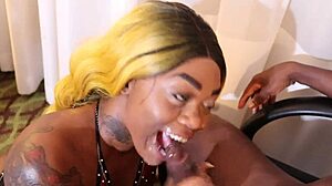 can you believe this dumb slut sucking her step dad's big black cock?