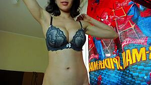 mylaangel presses tits in tight clothes