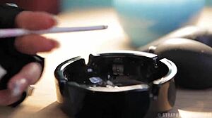 Angel rivas smoking with strap on