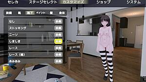 Anime Girl Sereka Exposes in Naked Coat Outdoor