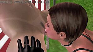 Animated 3D Lesbian Girls Lick Pussy in Cute Scene