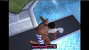 Exciting Adventure At The Public Swimming Pool Jumping Board With Friends