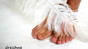 i love worshiping the huge feet of this sexy gay man in high definition fetish video
