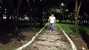 Yuri Gaucho greedily attacks with monster cock in public doggystyle creampie sex