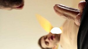 The naughty client seduces the trainer with blowjob and ass licking at the gym