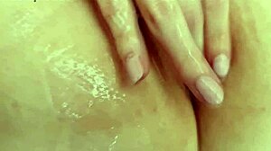 hot closeup play with her ass and pussy